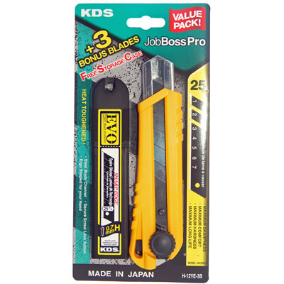 25mm KDS Job Boss Pro Knife Value Pack incl 3 Blades