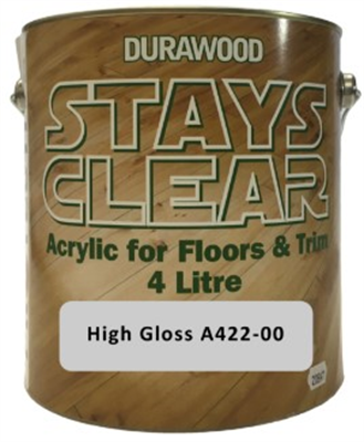 4L Durawood A422 Stays Clear Acrylic Gloss