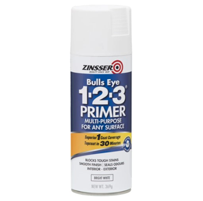 340mls Zinsser Bullseye 1-2-3 Primer - Aerosol