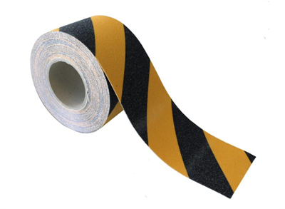 100mm x 18m Anti Slip Yellow/Black Grit Tape