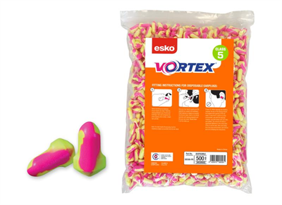 Vortex Disposable Earplugs, T-Shaped Uncorded Refill - 500pr