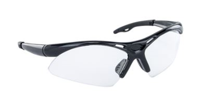 SAS Safety Glasses Blk Frame Clear Lens