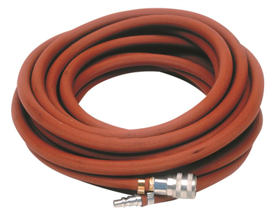 10m Red Rubber 10mm Airline Hose with Fittings