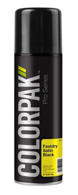 400g Colorpack Aerosol Enamel Fastdry Black Satin