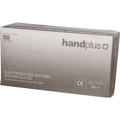 HANDPLUS LATEX HIGH RISK POWDER FREE