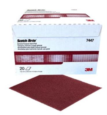 3M 7447 Scotchbrite HandPad VeryFine Maroon B20