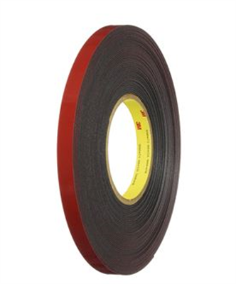 12mm 3M 6382 Acrylic Foam Tape Black Double Sided 18.3m