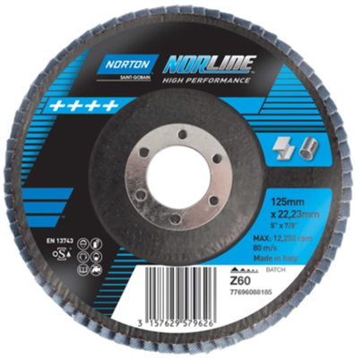 125mm 22mm 60g Norline Flap Disc - EA