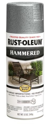 12oz Rust-Oleum Hammered Aerosol - Silver