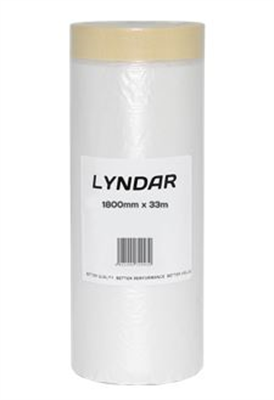 1800mm Lyndar Pretaped Masking Film 33m