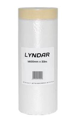 1400mm Lyndar Pretaped Masking Film 33m