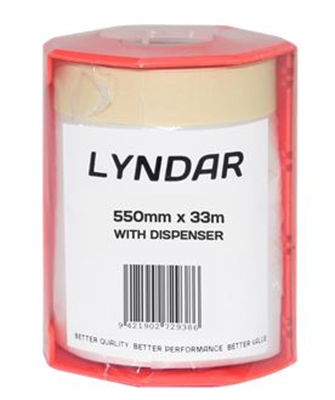 550mm Lyndar Pretaped Mask Film + Dispenser x33m