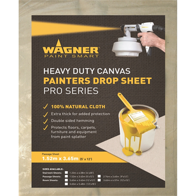 12ft x 12ft Wagner Canvas Drop Sheet (3.65m x 3.65m)