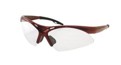 SAS Safety Glasses Red Frame -Clear Lens