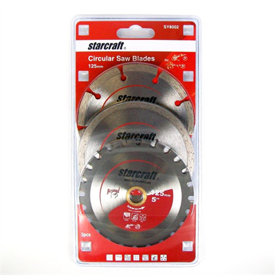 125mm Starcraft Circular Saw Blades Multi 3 Pack