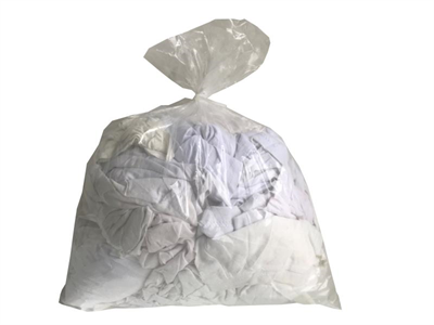 1kg White T-Shirt Rags