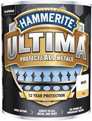 750ml Hammerite Ultima Metal Smooth White