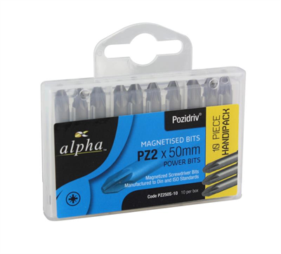 #2 Alpha Pozi 2 x 50mm Handy 10 Pack