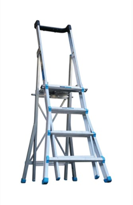 Easy Access Height Adjustable Platform Ladder 4-7 Steps