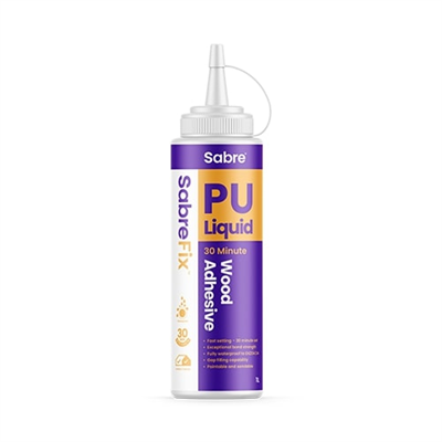 1L SabreFix PU Liquid 30min  - Bottle - Brown