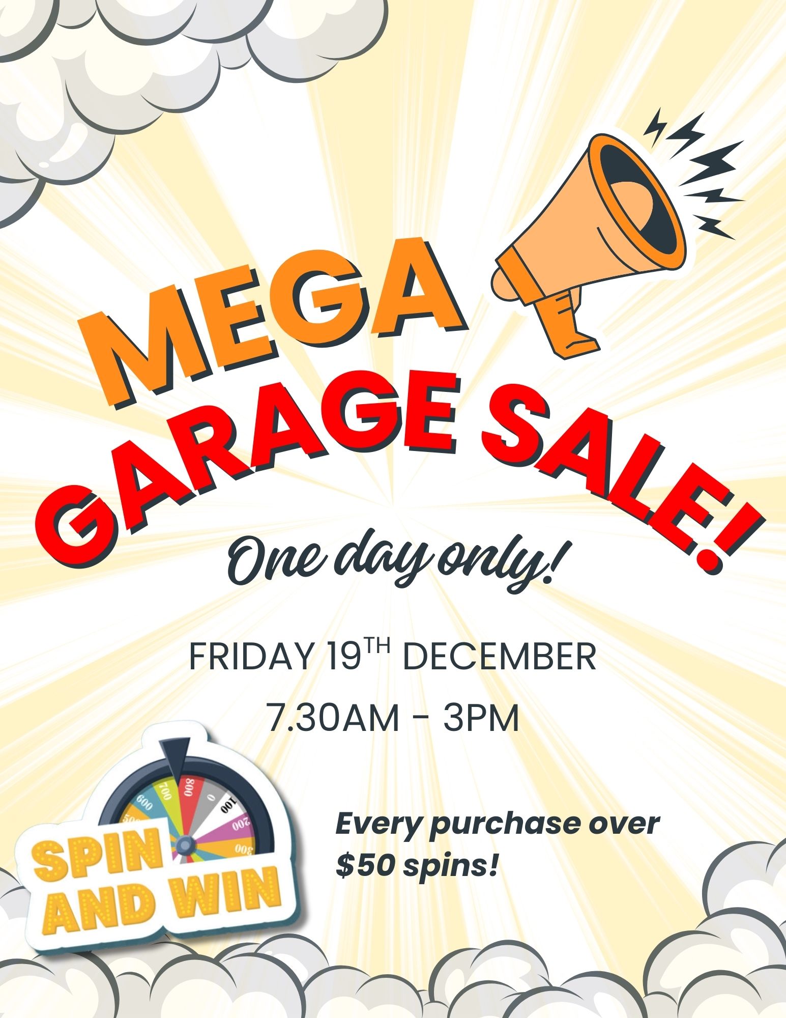 7:30am–3pm Friday 19 December