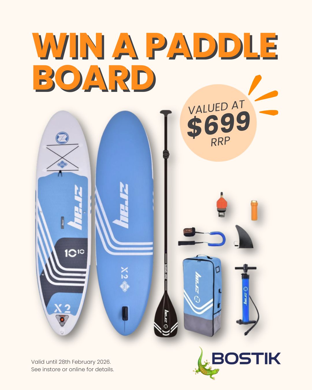 Buy any box of selected BOSTIK for your chance to WIN